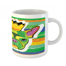 Crowned Dog Colorful Mug