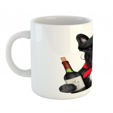 French Dog Red Wine Mug