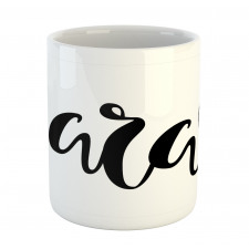 Monochrome Female Name Mug