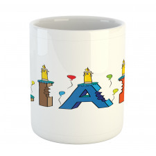 Colorful Letter Cakes Mug