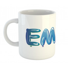 Feminine Balloon Name Mug