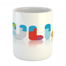 Puzzle Style Letters Mug