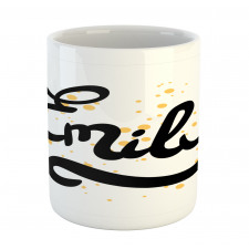 Modern Calligraphic Font Mug