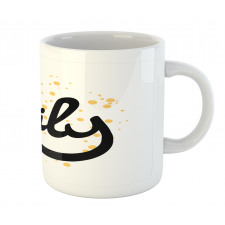 Modern Calligraphic Font Mug