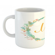 Frame of Flowers Ferns Mug