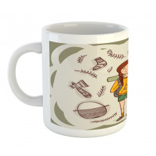 Hiker Girl Backpack Mug