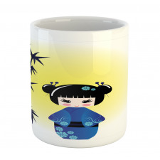 Kokeshi Doll Bamboo Tree Mug