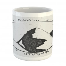 Greyscale Mountain Design Mug