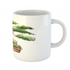 Watercolor Bonsai Hand Drawn Mug