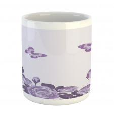 Bridal Roses Butterflies Mug