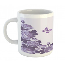 Bridal Roses Butterflies Mug