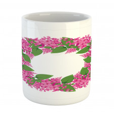 Pink Blossoms Wreath Mug