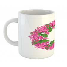 Pink Blossoms Wreath Mug