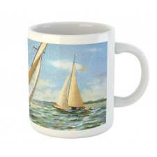 Sailing Wavy Sea Mug