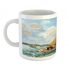 Sailing Wavy Sea Mug