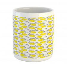 Sketched Lemon Pattern Mug