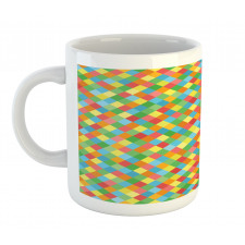 Diamond Form Diagonal Mesh Mug