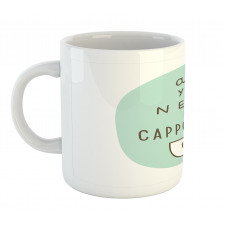 Coffee Words Heart Mug