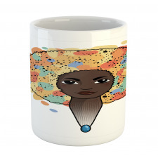 Woman with Luxuriant Hair Mug