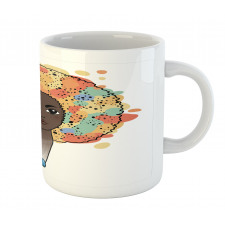 Woman with Luxuriant Hair Mug