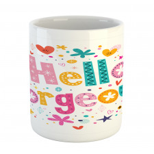 Girl Theme Words Mug