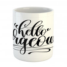 Calligraphy Font Mug