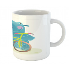 Hippo Child with Bicycle Mug