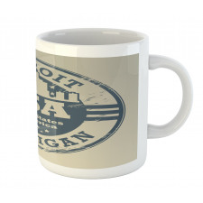 Detroit Michigan Stamp Mug