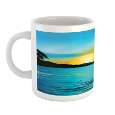 Calm Sunrise Fishing Boat Mug