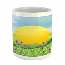 Mountains with Violets Mug