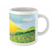 Mountains with Violets Mug