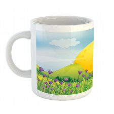 Mountains with Violets Mug