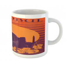 Exotic Flowers Retro Mug