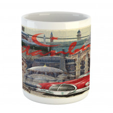 Vintage Collage Car Mug