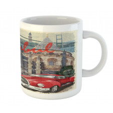 Vintage Collage Car Mug