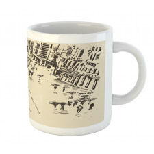 Cityscape Sketch Art Mug