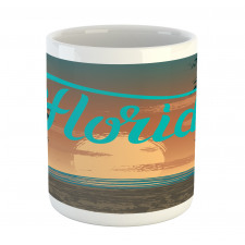 Grunge Sunset Coastline Mug