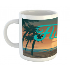 Grunge Sunset Coastline Mug