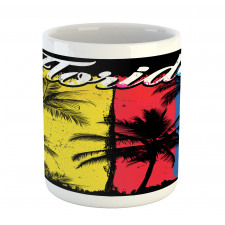 Grunge Palms Colorful Mug