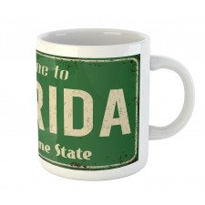 Old Rusty Road Sign Mug