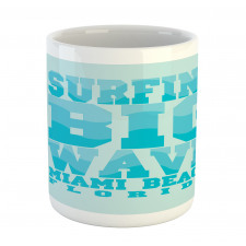 Surfing Big Wave Miami Mug