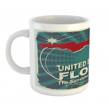 Retro Old City Map USA Mug