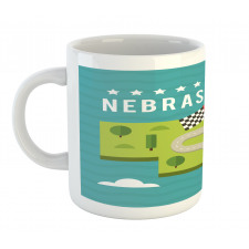 Map of Nebraska State Mug