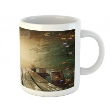 Lake and Blooming Flora Mug