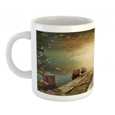 Lake and Blooming Flora Mug