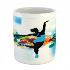 Dancer on Abstract Backdrop Mug