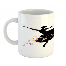 Dancer Silhouette Flowers Mug