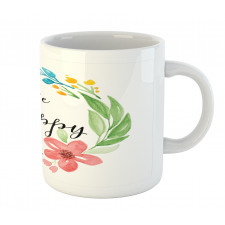 Watercolor Floral Wreath Mug