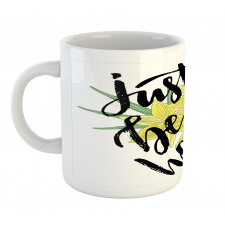 Yellow Blossoms Leaves Mug