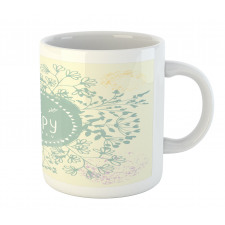 Doodle Wreath Color Stains Mug